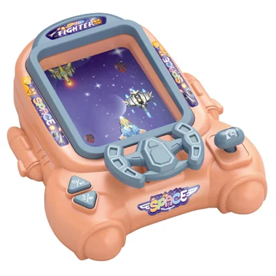 3602 18 Levels Adventure Arcade Space Fighter Game Console for Kids Educational Toy - Pink