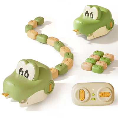 QC-2020Y Electric Remote Control Snake Game USB Rechargeable Interactive Toy for Kids - Green