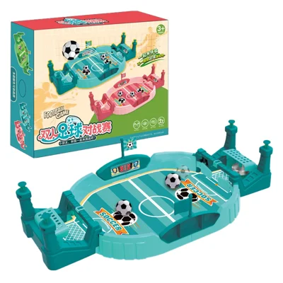 Mini Foosball Games with Bell Tabletop Football Soccer Pinball Sport Board Game for Kids Toy - Blue