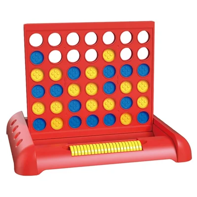 STEM Educational 4 in A Row Connect Four Game Board Toy for Kids / Interactive Parent-Child Tabletop Game - Red
