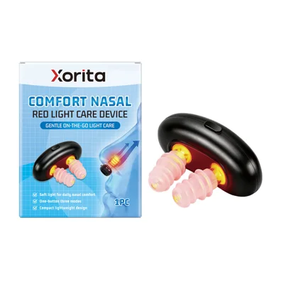 XORITA Dispositif de Soins Nasaux Portable 3 Modes Thérapie par Lumière Rouge Soulagement Quotidien des Inconforts Nasaux