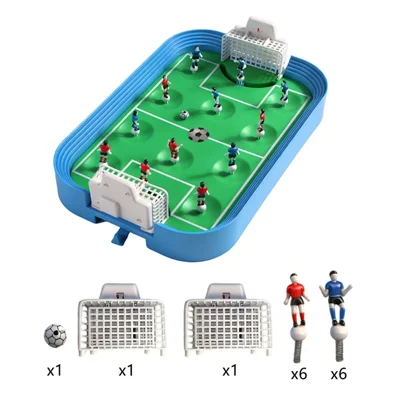 JYF9643B Juego de Mesa de Fútbol para 2 Jugadores, Juguete de Competiciones de Fútbol con Sistema de Marcado, Juegos Deportivos para Niños - Azul