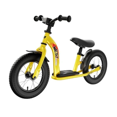 WEST BIKING YP1401068 Детский балансирирующий велосипед 10/12 дюймов, регулируемая высота сиденья, учебный велосипед для детей - Желтый/12 дюймов/Для детей 3-6 лет