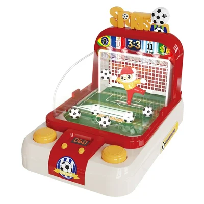 Máquina de Juego de Fútbol Eléctrica SJ813, Máquina de Deportes con Puntuación Interactiva, Portero Móvil para Fiesta Familiar - Rojo