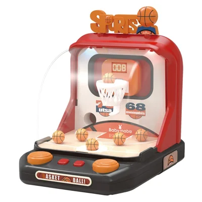 Máquina de Juego de Baloncesto Eléctrico SJ815 Sistema de Marcado, Juguete Deportivo Educativo para Niños - Negro/Rojo