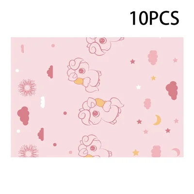 10Pcs Disposable Stick-on Placemats for Kids Baby Eating Waterproof Table Placemat ST (BPA-Free, NO FDA Certification) - Horse
