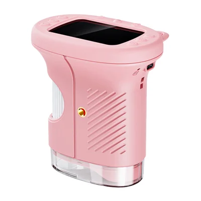 Microscopio Digital 386 con Cámara de 2MP, 1080P, Aumento de 50-1000X, Pantalla IPS de 2,4 pulgadas, Microscopio Electrónico para Experimentos Científicos Educativos para Niños - Rosa