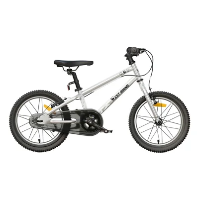 WEST BIKING YP1401076 16 Inch Kids Bicycle Aluminum Alloy Frame Adjustable Height Chain Guard for 4-8 Years Old - Silver Titanium