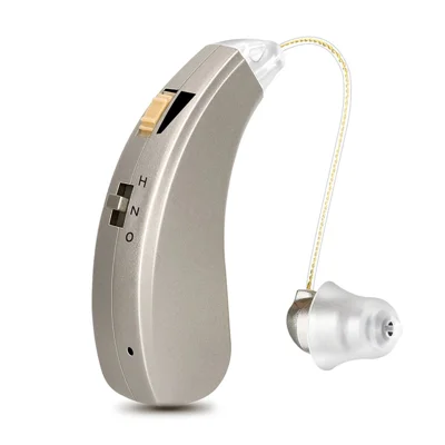ST01 Auricolare Destro Ricaricabile Amplificatore Acustico per Anziani / Sordi Tipo Auricolare Digitale Dispositivo di Amplificazione Sonora con 9 Tappi per le Orecchie