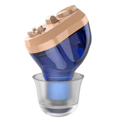 Afhankelijke en volwassenen hoortoestel oplaadbaar onzichtbaar hoortoestel geluidsversterker - Blauw