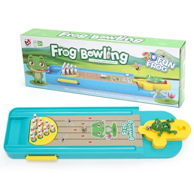Tabletop Game Intelligence Toy Gift Frog Bowling Set Pinball Shooting Game for Kids
