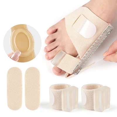 027 1 Pair Bunion Corrector Toe Straightener for Hallux Valgus Pain Relief Adjustable Orthopedic Splint - Skin Color S