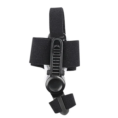Corretor de Joelho Valgo Ajustável com Suporte ABS, Tira Mágica, Almofada de Silicone e Separador de Dedos para Alinhamento dos Dedos - Preto