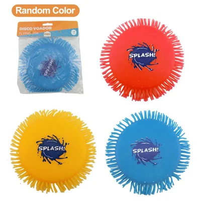 7 inch Flugscheibe wasserabsorbierend sprühend Weiche TPR Strandspielzeug für Kinder Familien-Wasserspiele - Zufällige Farbe