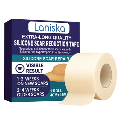 LANISKA Silicone Scar Reduction Tape Medical Grade Silicone Scar Sheet for Keloid Hypertrophic Scars Post Surgery Repair