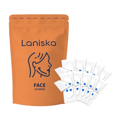 LANISKA 10Pcs Face Lifting Patches Vitamin E Hydrolyzed Collagen Moisturizing Facial Skin Care - 10Pcs