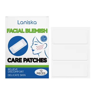 LANISKA 12 stk. plejepatches til ansigt, hudplejepatches med salicylsyre til daglig hudpleje – 12 stk.