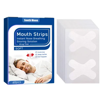 South Moon 60PCS Anti Snoring Strips For Adults Night Mouth Strips Instant Nasal Breathing Aid