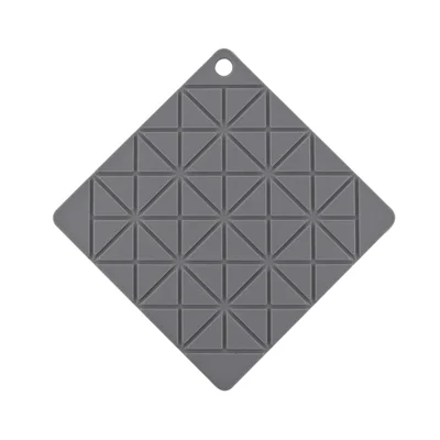 Almohadilla de Aislamiento Caliente Antideslizante - Forma Cuadrada / Gris