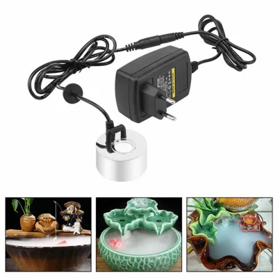 Ultrasonic Mist Maker Fogger Water Fountain Pond Atomizer Air Humidifier - EU Plug