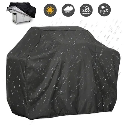 Waterproof BBQ Cover Outdoor Dustproof 210D Oxford Cloth Barbecue Grill Stove Protective Cover - Size S: 100x80x66cm