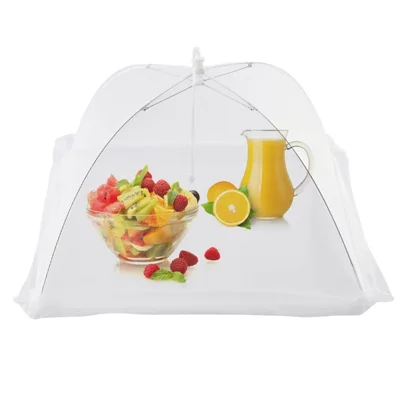 Pop Up Mesh Screen Food Cover Tents Picnic BBQ Plate Umbrella Protector 16 inch/42x42cm
