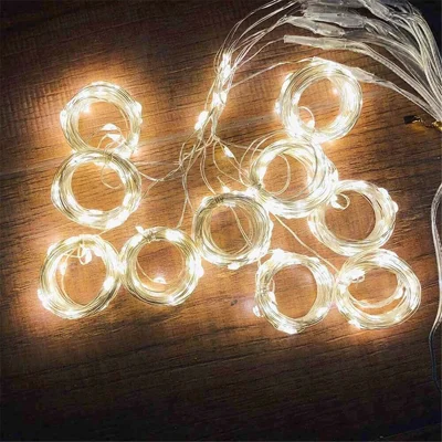 3mx2m 200-LED Fairy String Light Christmas Wedding Party Decoration Gift USB 8-Mode Curtain Window LED Light - Warm White
