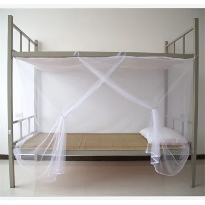 Summer Student Dormitory Bunk Single Bed Breathable Mosquito Nets, 1.8 * 1.95 * 1.65m - White