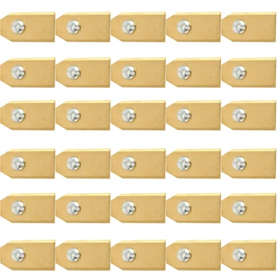 30Pcs/Set 0.75MM Titanium Coated Stainless Steel Lawn Mower Blade Replacement + Screw Parts for Husqvarna Automower - Gold