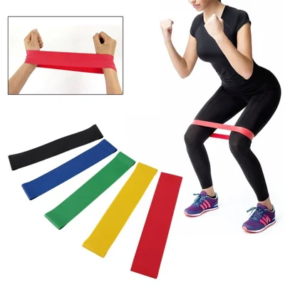 5Pcs/Pack TPE Loop Resistance Bands Tension Elastic Exercise Bands Set for Strength Training Yoga Gym Pilates Fitness