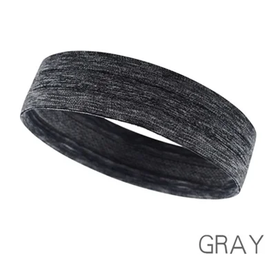 Sportliche Stirnband absorbierende dehnbare Fitness-Gürtel Yoga Running Schweißband - Grau