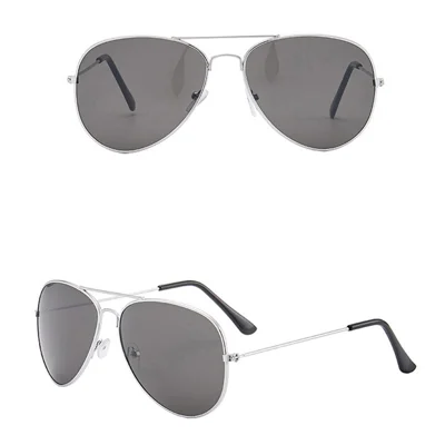 Men Women Sport Glasses Daily Wear Stylish Sunglasses - Grey Lens / Silver Frame