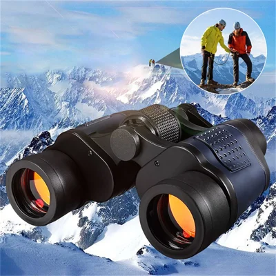 Night Vision 60x60 3000M HD Hunting Binoculars Telescope with Coordinates - Black / Blue