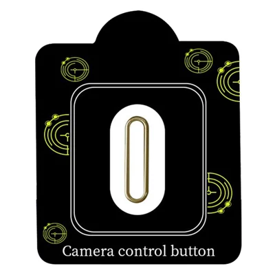 RK-X35 Camera Control Button Cover For iPhone 16 / 16 Plus / 16 Pro / 16 Pro Max Sensitive Metal Photo Touch Key - Gold+White