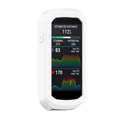 For Garmin Edge 1050 Silicone Protective Case Bike Cycling Computer Cover - White