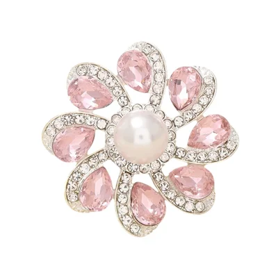 DIY Phone Case Charms Rhinestones Flower Decoration Phone Shell Accessories - Water Drop / Pink