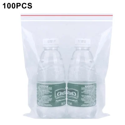 100Pcs 45x55cm Thicken PE Resealable Bags 0.16mm Clear Food Storage Freezing Organization Pouches