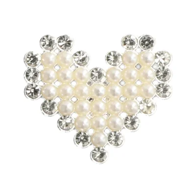 Heart Pearl Charm for DIY Phone Case Parts Accessory with Adhesive Backing