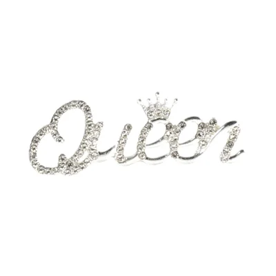Queen Crown Phone Case DIY Accessory Letter Design Jewelry Charm Alloy Rhinestone Decoration