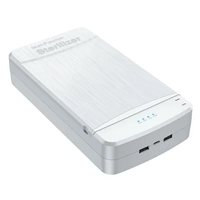 JJT-891 Multipurpose UV Phone Sanitizer Ultraviolet Light Disinfection Box with Dual Output, Upgraded Version - White