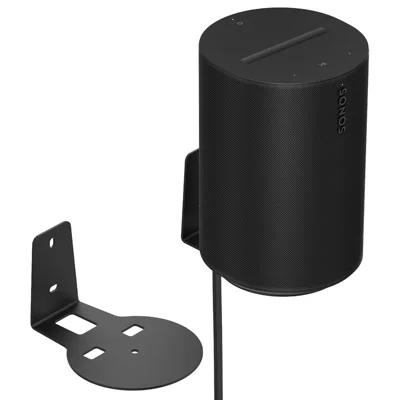 2Pcs for Sonos Era 100 Metal Wall Mount Bracket Space Saving Speaker Holder - Black
