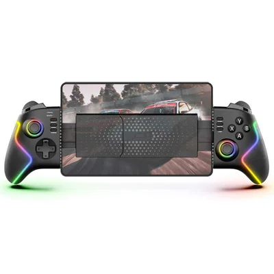 IPEGA PG-9122 RGB Beleuchtung Erweiterbar Gamepad Hall Joystick Trigger Spielcontroller für Telefon/Tablet - Schwarz