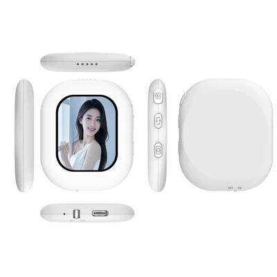 RK-Y40Y 2 inch Mini Wireless Screen Mirroring Device Magnetic Phone Projector Wireless Casting for Mobile Phones - White