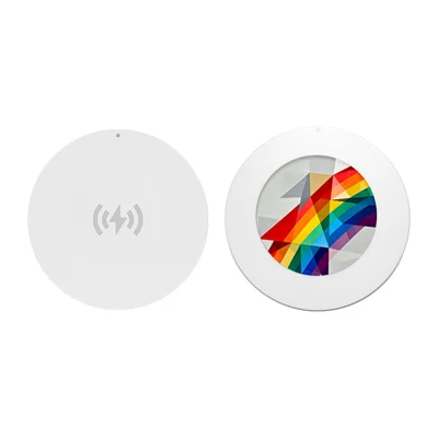 1.69 Inch 6 Color E-Paper Badge High Definition Round Display NFC Electronic Name Tag Customizable DIY Image