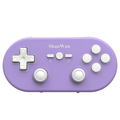 SHANWAN Q37XSP Bluetooth-compatible Game Controller Wired / Wireless Dual Mode Ergonomic Vibration Gamepad - Lavender Purple