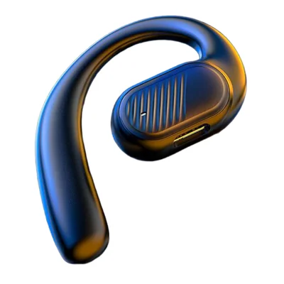 LX-09 Earhook Bluetooth-compatible Earbud for Outdoor Sports Single Ear Earbud with Noise Cancelling Mic - Black