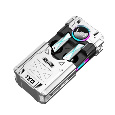 DX08 Noise Reduction Wireless Earbuds Mechanical TWS Bluetooth-compatible Gaming Earbuds - Silver
