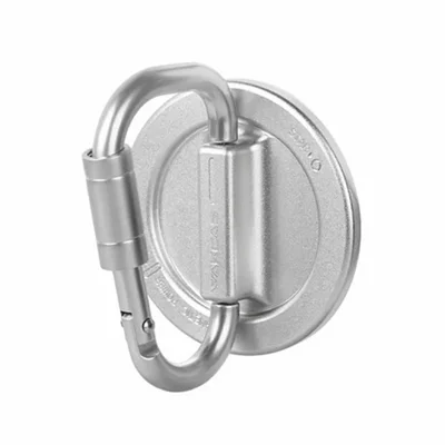 WAKCAS Carabiner Shaped Metal Magnetic Phone Stand Holder 180 Degree Adjustable Kickstand - Silver