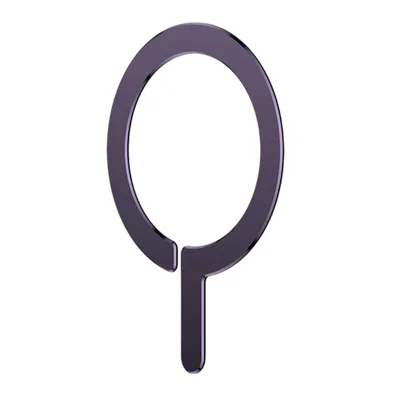 Anneau magnétique métallique compatible avec MagSafe, autocollant ultra-fin - Violet