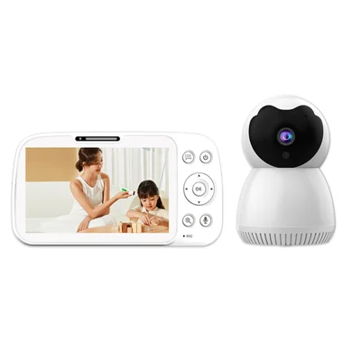 5 Inch Screen Smart Baby Monitor 720P Camera Night Vision 2-Way Audio Video Intercom for Nursery - BM510